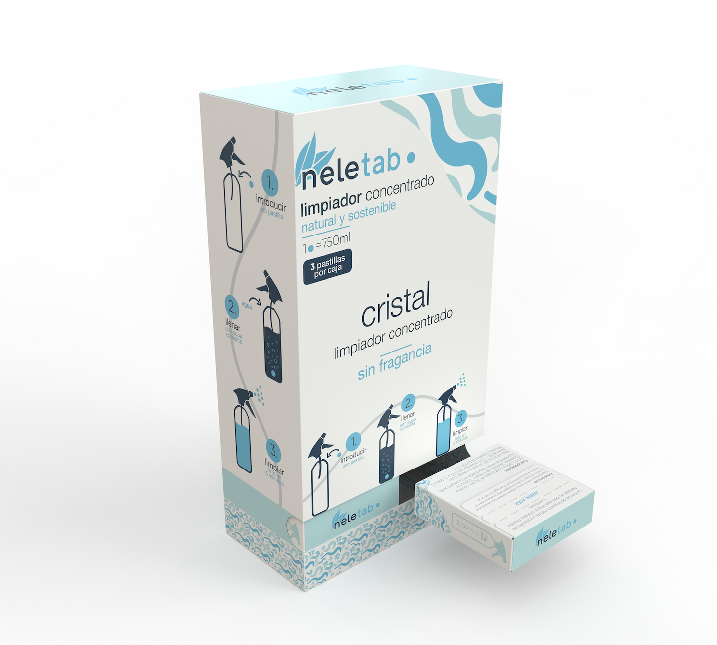 Dispensador cristal cajas 3 pastillas 22 unidades para empresas