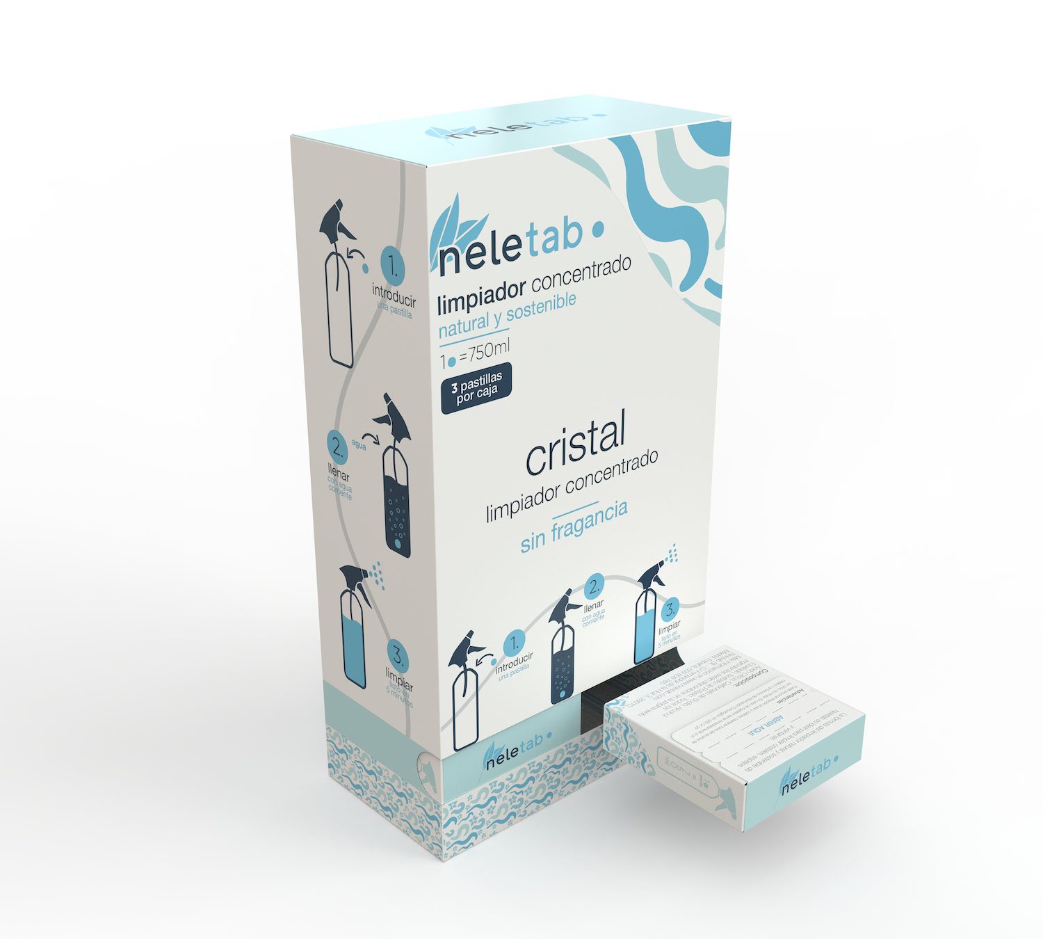 Dispensador cristal cajas 3 pastillas 22 unidades para empresas